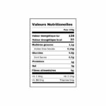 Sauce Antillaise Socariz 370ml Valeurs nutritionnelles