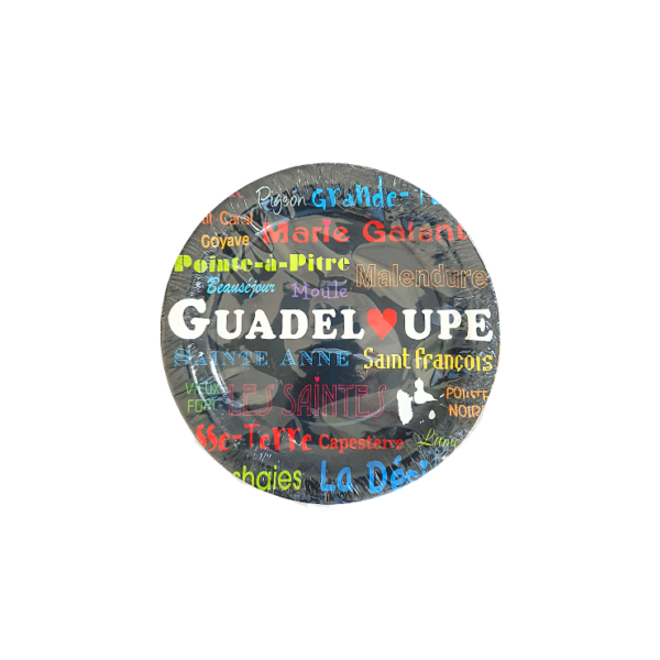 Assiettes carton villes de Guadeloupe 23cm x8
