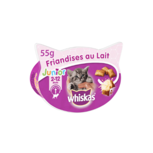 Friandises pour chaton junior 2 à 12 mois au lait Whiskas