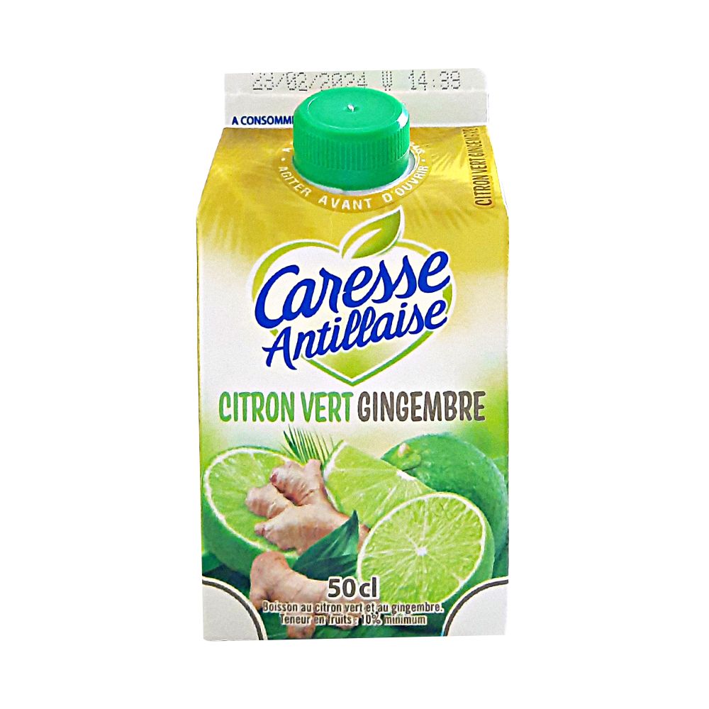 Jus de fruit citron vert gingembre Caresse Antillaise 50cl