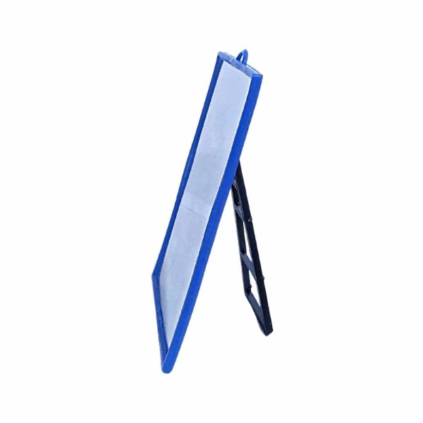 Miroir plastique rectangle multifonction 10 x 15 cm bleu